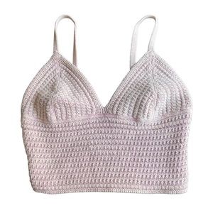 LA hearts pink & white croquet tank top